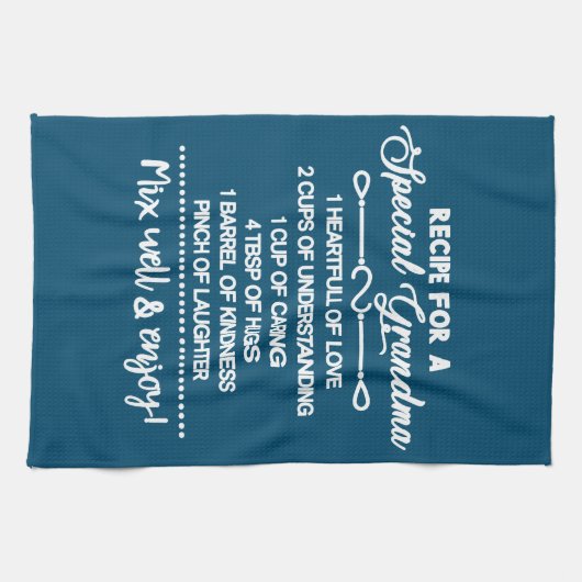 Inspirerend recept voor een speciale oma theedoek (Horizontaal)