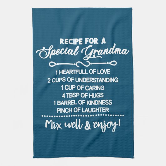 Inspirerend recept voor een speciale oma theedoek (Verticaal)