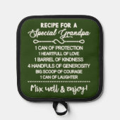 Inspirerend recept voor een speciale opa pannenlap (Voorkant)
