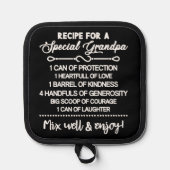 Inspirerend recept voor een speciale opa pannenlap (Voorkant)