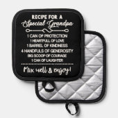 Inspirerend recept voor een speciale opa pannenlap (Voorkant / Achterkant)