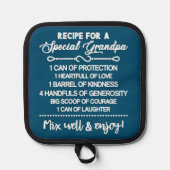 Inspirerend recept voor een speciale opa pannenlap (Voorkant)