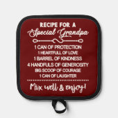 Inspirerend recept voor een speciale opa pannenlap (Voorkant)