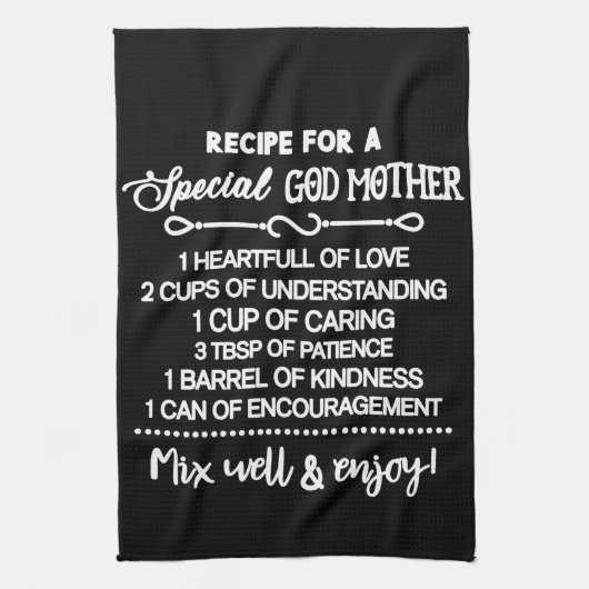 Inspirerend recept voor een speciale peettante theedoek (Verticaal)