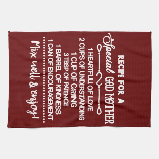 Inspirerend recept voor een speciale peettante theedoek (Horizontaal)