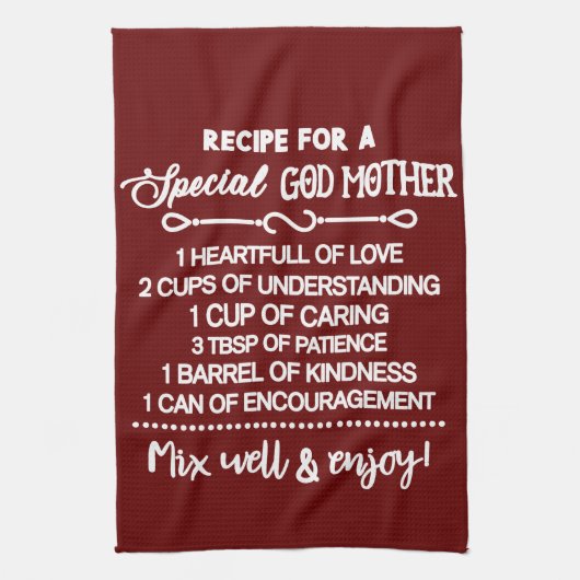 Inspirerend recept voor een speciale peettante theedoek (Verticaal)