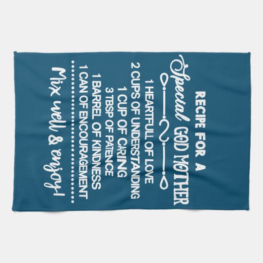 Inspirerend recept voor een speciale peettante theedoek (Horizontaal)