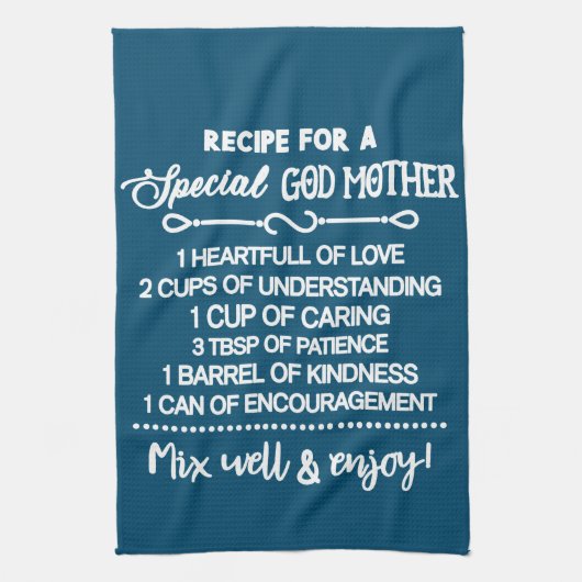 Inspirerend recept voor een speciale peettante theedoek (Verticaal)