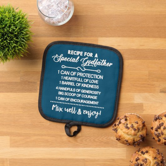 Inspirerend recept voor een speciale peetvader pannenlap (Top down)