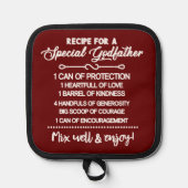 Inspirerend recept voor een speciale peetvader pannenlap (Voorkant)