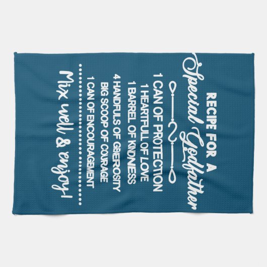 Inspirerend recept voor een speciale peetvader theedoek (Horizontaal)