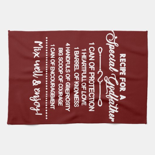 Inspirerend recept voor een speciale peetvader theedoek (Horizontaal)