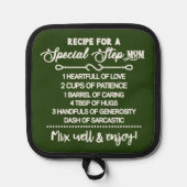 Inspirerend recept voor een speciale stiefmoeder pannenlap (Voorkant)