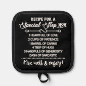 Inspirerend recept voor een speciale stiefmoeder pannenlap (Voorkant)