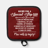 Inspirerend recept voor een speciale stiefvader pannenlap (Voorkant)