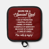 Inspirerend recept voor een speciale vader pannenlap (Voorkant)