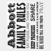 Inspirerend regels voor de levensfamilie fleece deken (Voorkant)