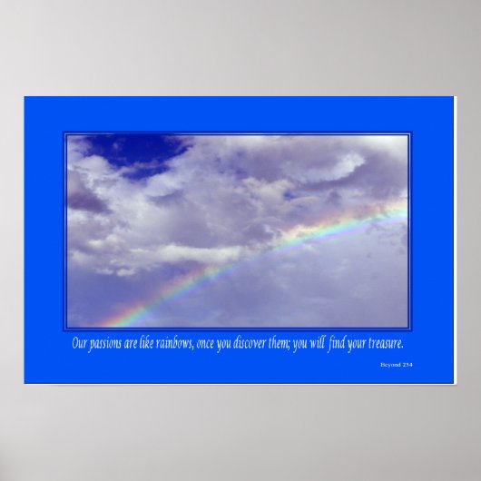 Inspirerend regenboog - Klein Poster (Voorkant)