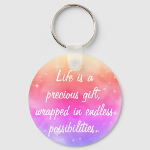 Inspirerend regenboog Ombre Galaxy Stars Nebula Sleutelhanger