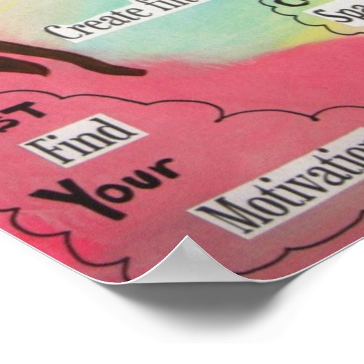 Inspirerend regenboog poster (Hoek)