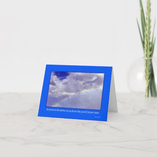 Inspirerend regenboogbriefkaart kaart (Voorkant)