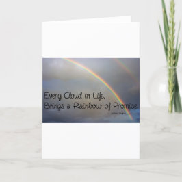 Inspirerend regenboogquote kaart