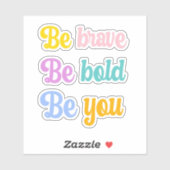 Inspirerend regenboogschrift sticker (Vel)