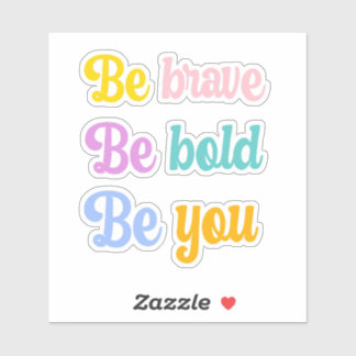 Inspirerend regenboogschrift sticker
