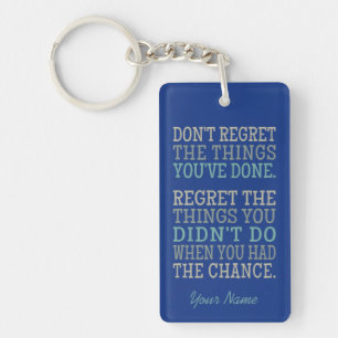 Inspirerend REGRETS aangepaste monogram sleutelket Sleutelhanger