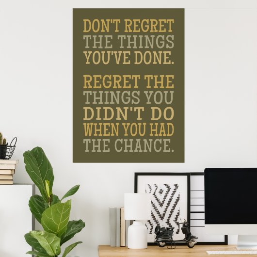 INSPIREREND REGRETS POSTER (Thuiskantoor)