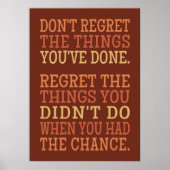 INSPIREREND REGRETS POSTER (Voorkant)