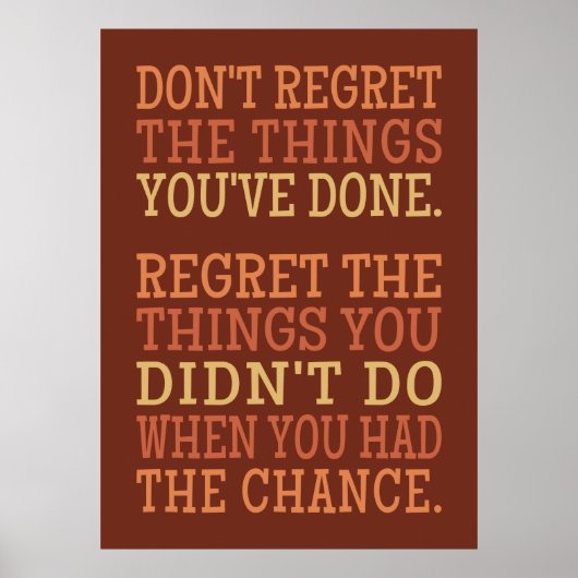 INSPIREREND REGRETS POSTER (Voorkant)