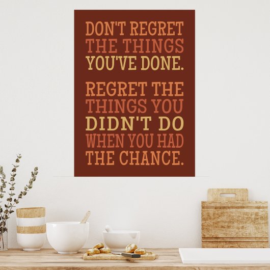 INSPIREREND REGRETS POSTER (Keuken)