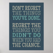 INSPIREREND REGRETS POSTER (Voorkant)