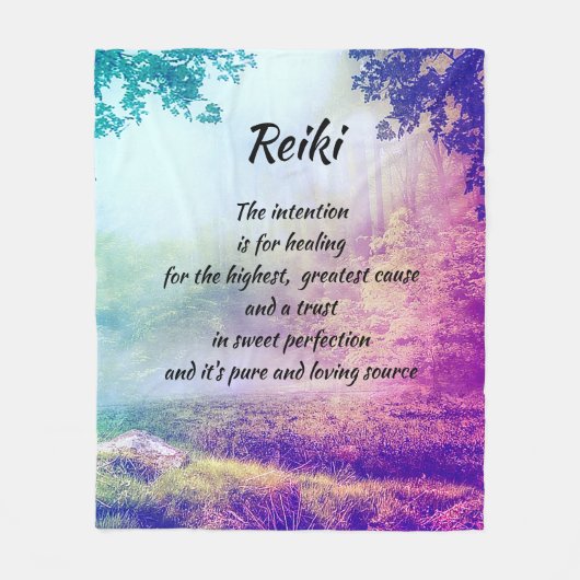 Inspirerend Reiki Healing Fleece Deken (Voorkant)