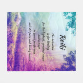 Inspirerend Reiki Healing Fleece Deken (Voorkant (Horizontaal))