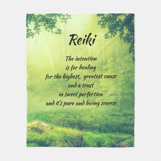 Inspirerend Reiki Healing Fleece Deken (Voorkant)