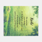 Inspirerend Reiki Healing Fleece Deken (Voorkant (Horizontaal))
