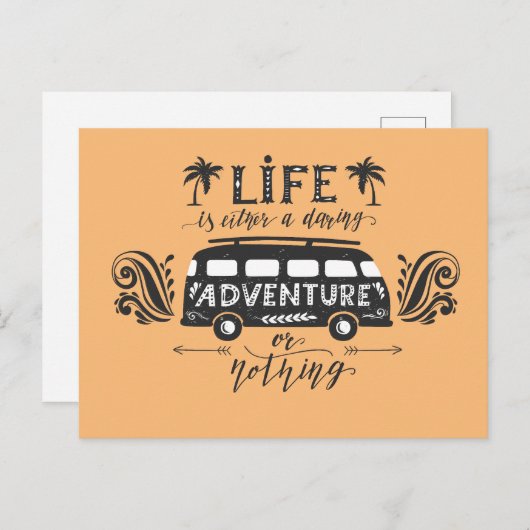 Inspirerend reis briefkaart (Voorkant / Achterkant)