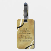 Inspirerend reis- en Padecitaat Bagagelabel (Achterkant verticaal)