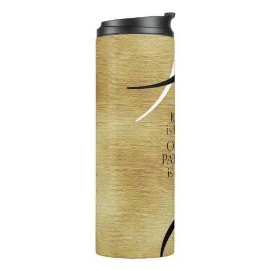 Inspirerend reis- en Padecitaat Thermosbeker (Gedraaid links)