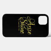 Inspirerend reise en shine Faith Black Case-Mate iPhone Case (Achterkant (horizontaal))