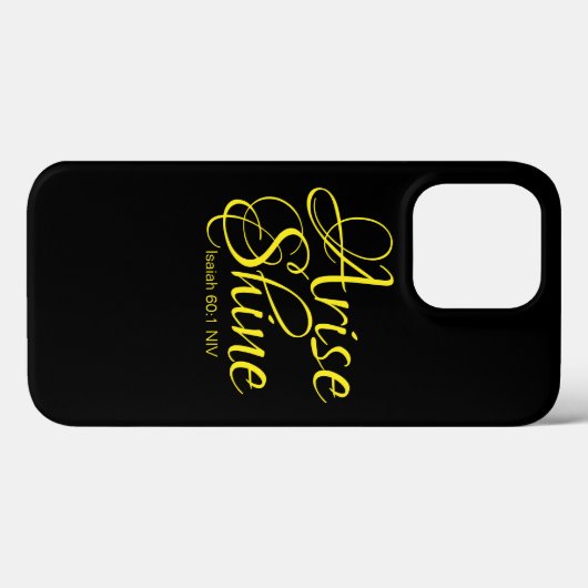Inspirerend reise en shine Faith Black Case-Mate iPhone Case (Achterkant (horizontaal))