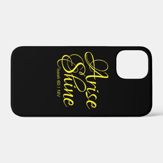 Inspirerend reise en shine Faith Black Case-Mate iPhone Case (Achterkant (horizontaal))