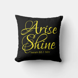 Inspirerend reise en shine Faith Black Kussen