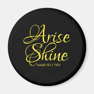 Inspirerend reise en shine Faith Black Magneet