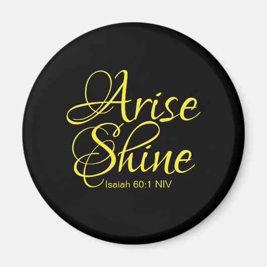 Inspirerend reise en shine Faith Black Magneet (Voorkant)