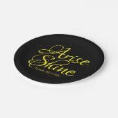 Inspirerend reise en shine Faith Black Papieren Bordje (Gekanteld)