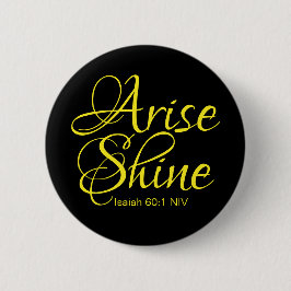 Inspirerend reise en shine Faith Black Ronde Button 5,7 Cm