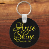 Inspirerend reise en shine Faith Black Sleutelhanger (Voorkant)